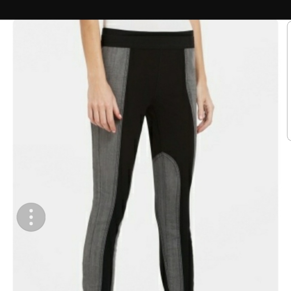 Black and Denim Jackson Contrast Paneled Leggings